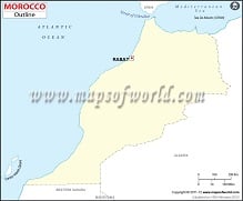 Blank Map of Morocco