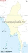 Blank Map of Myanmar