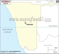 Blank Map of Namibia