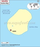 Blank Map of Nauru
