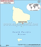Blank Map of Norfolk Island