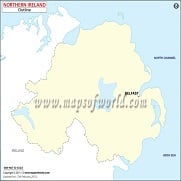 Blank Map of Northern Ireland