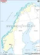 Blank Map of Norway
