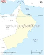 Blank Map of Oman