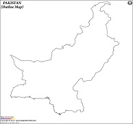Blank Map of Pakistan