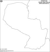 Blank Map of Paraguay