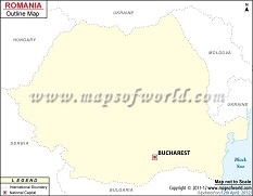 Blank Map of Romania