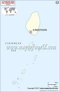 Blank Map of Saint Vincent The Grenadines