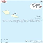 Blank Map of Samoa