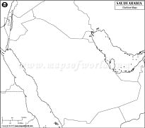 Blank Map of Saudi Arabia