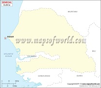 Blank Map of Senegal
