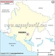 Blank Map of Montenegro