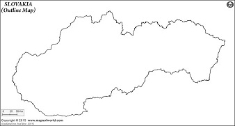 Blank Map of Slovakia
