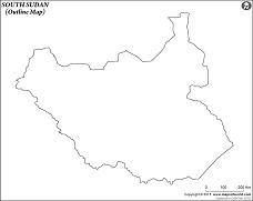 Blank Map of South Sudan