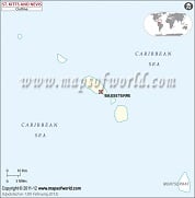 Blank Map of St Kitts And Nevis