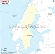 Blank Map of Sweden