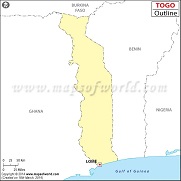 Blank Map of Togo