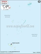 Blank Map of Tonga
