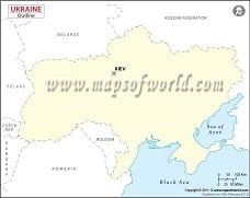 Blank Map of Ukraine