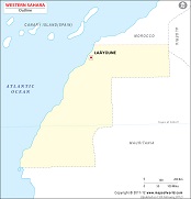 Blank Map of Western Sahara