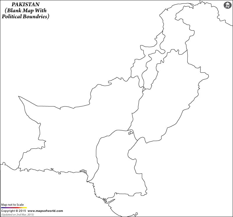 Pakistan Blank Map With Poltical Boundries