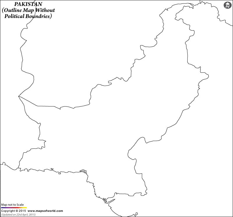 Pakistan Blank Map Without Poltical Boundries
