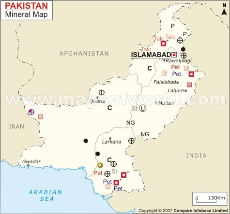 Pakistan Mineral Map