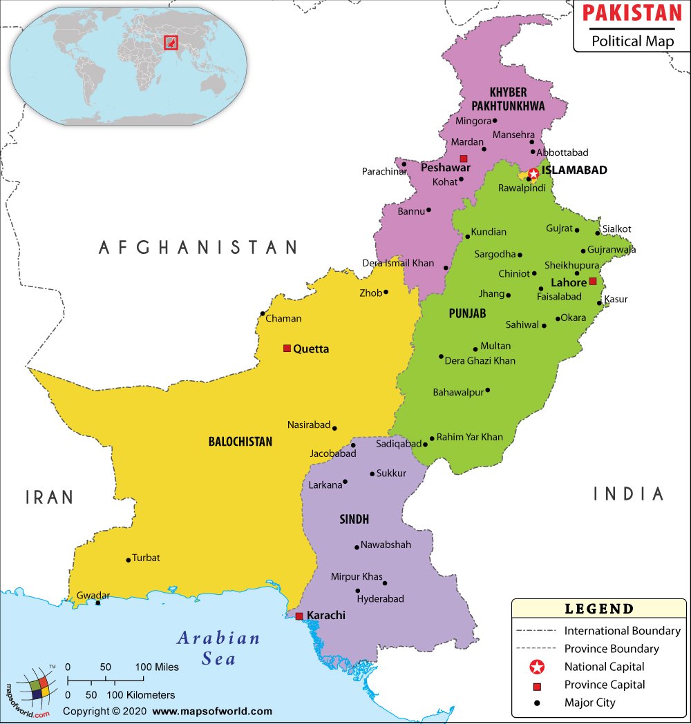 Political Map of Pakistan