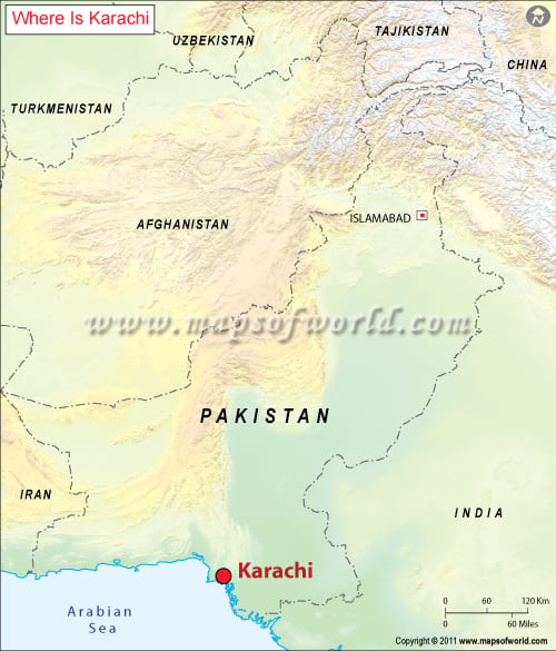 Karachi In World Map - Blythe Starlene