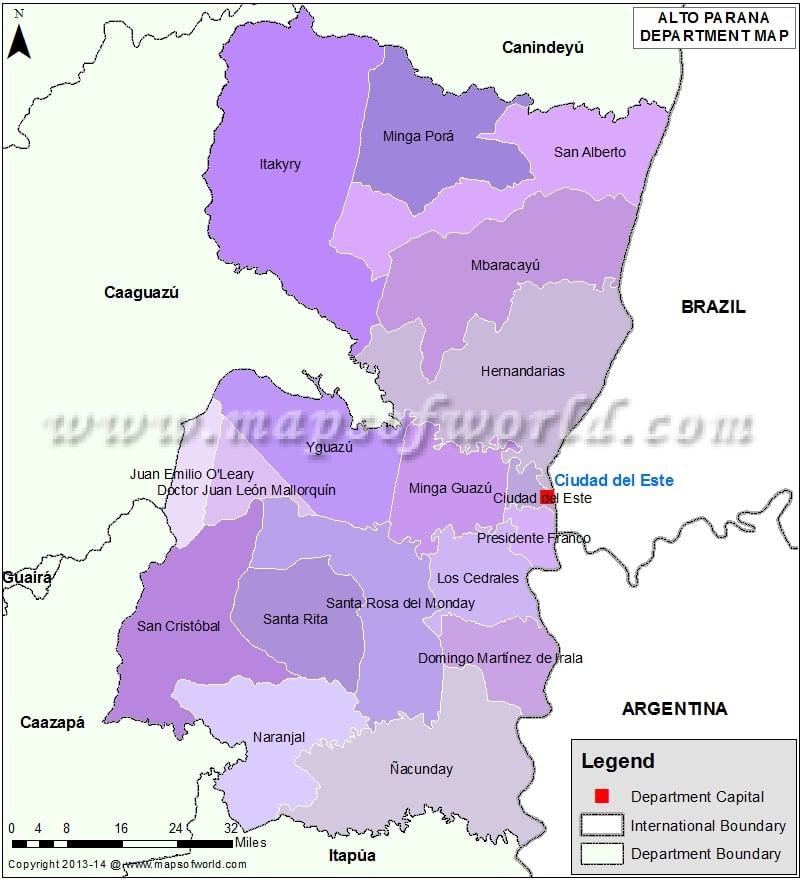 Alto Parana Map