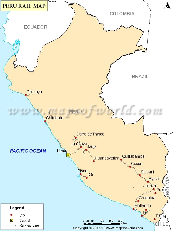 Peru Train Map