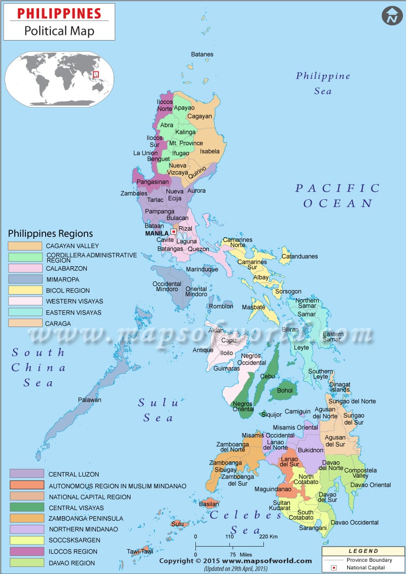 philippines political map provinces