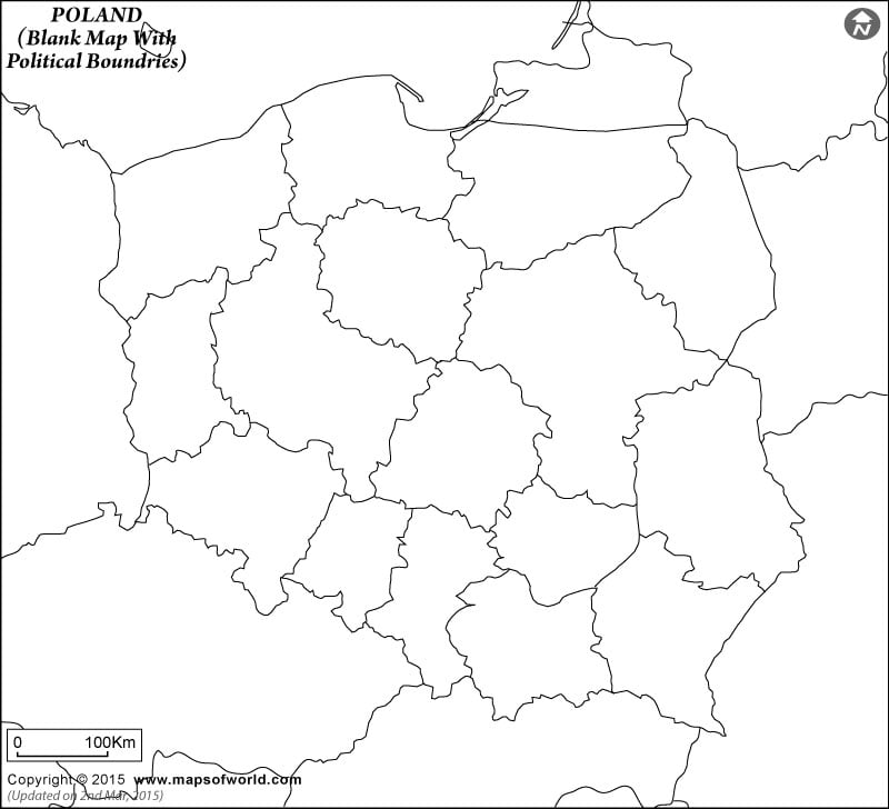 Poland Blank Map With Poltical Boundries