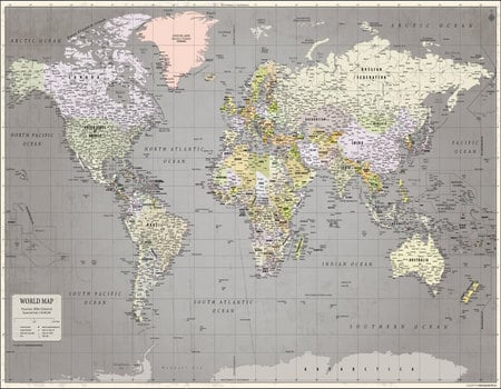 World Map Poster by MapsofWorld