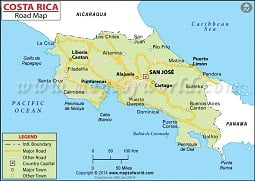Costa Rica Road Map