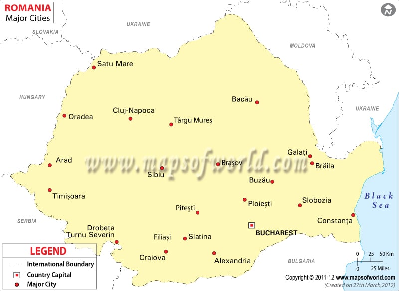 Romania City Map