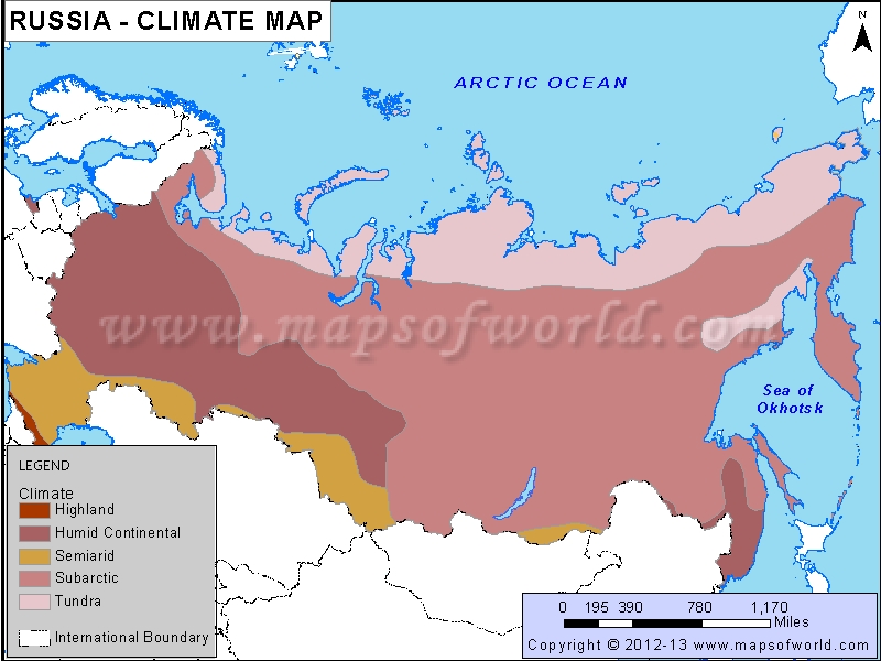 climate map of russia