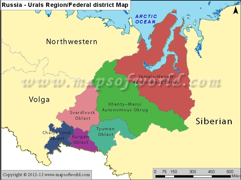 Ural Russia Map