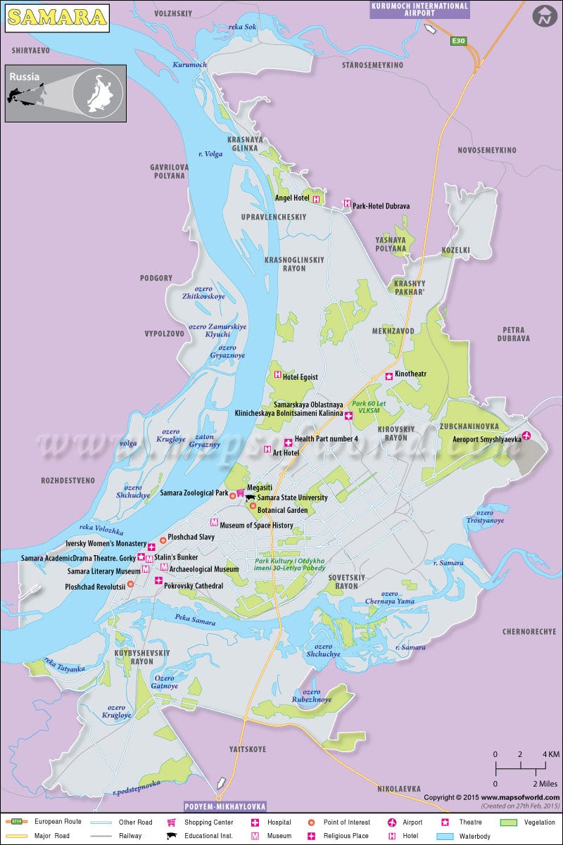 Samara Russia Map