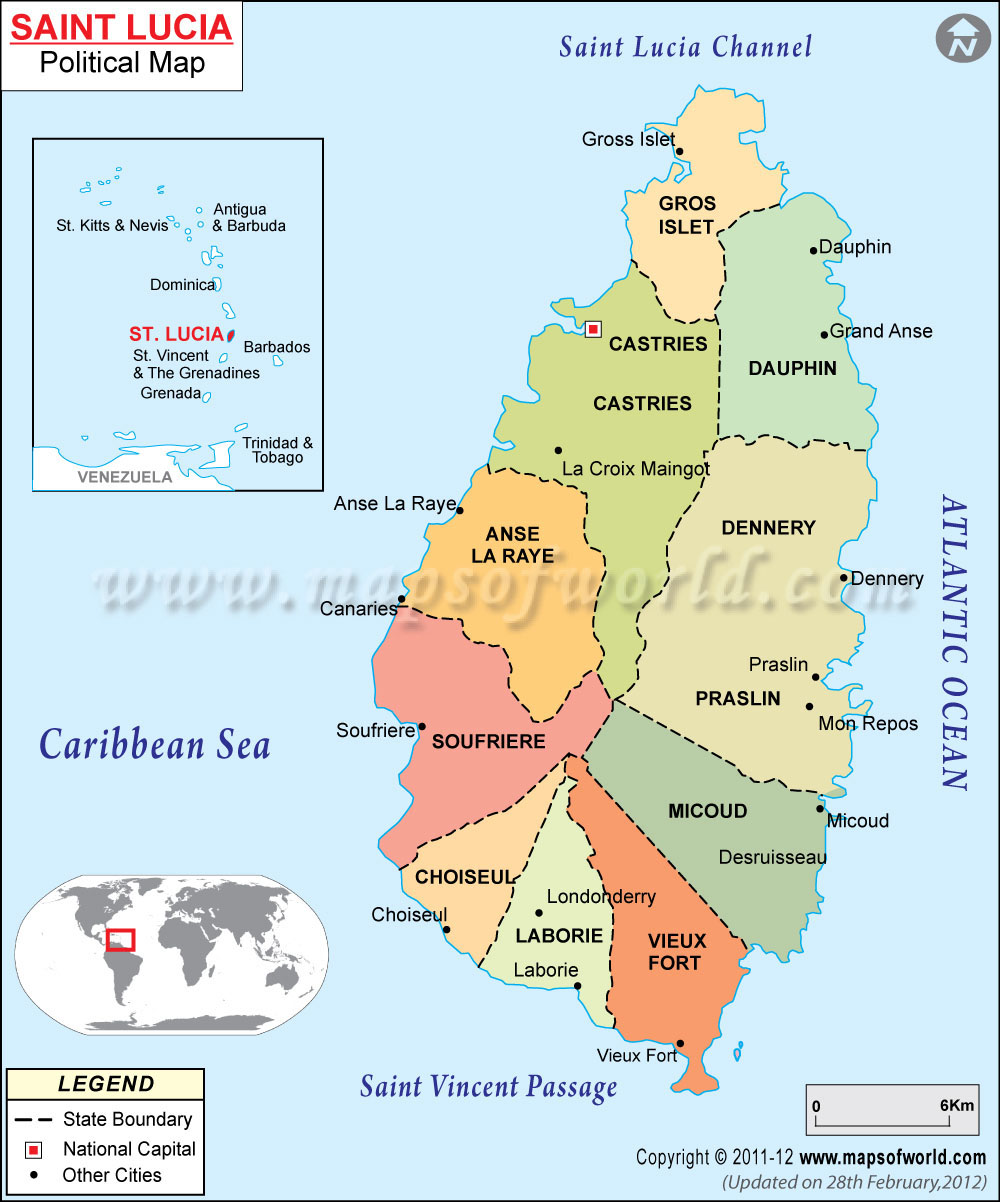 Map Of St Lucia Saint Lucia Map | Map Of Saint Lucia