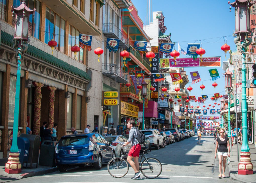 A colorful Chinatown street