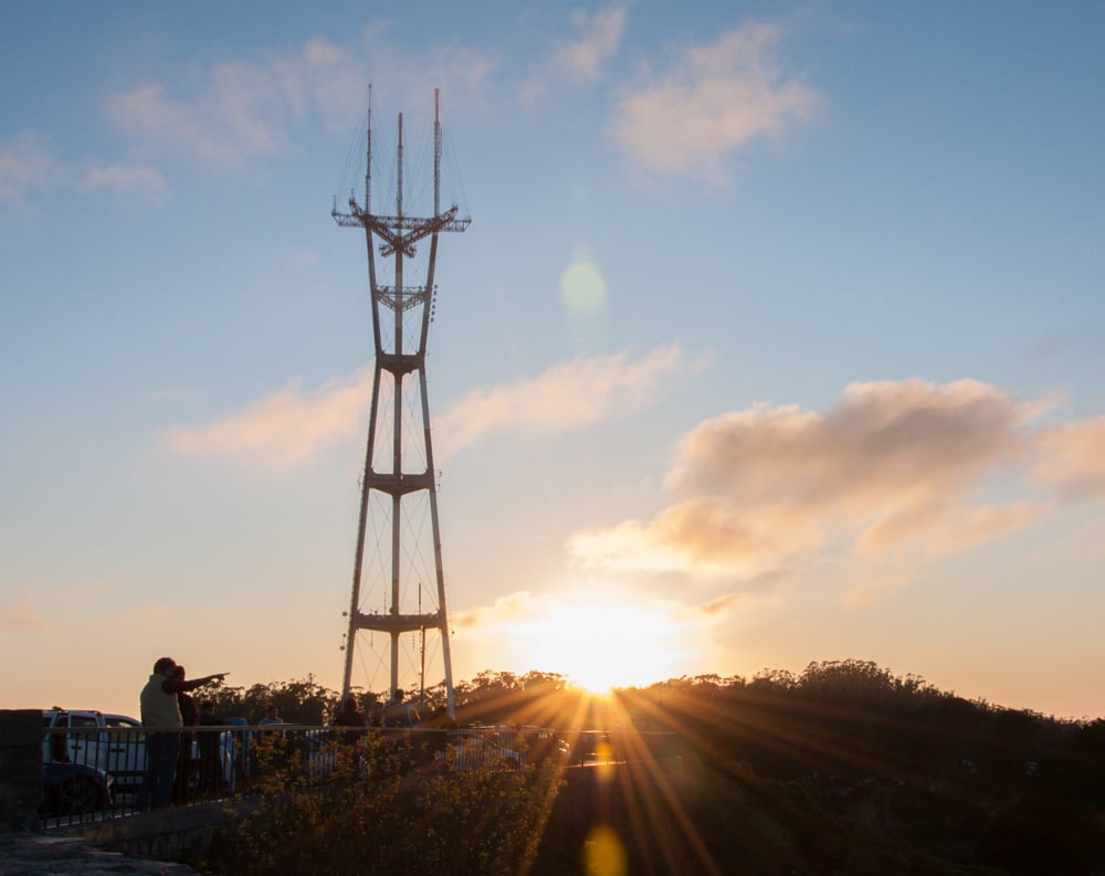 Sutro Tower seen from Twin Peaks