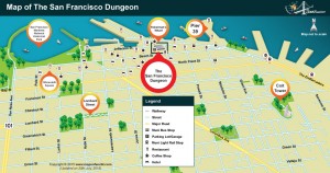 Location of San Francisco Dungeon