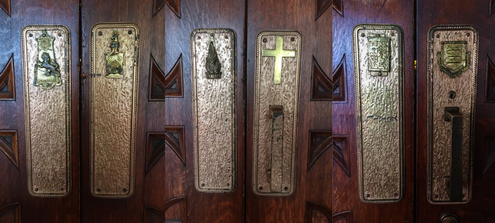 In the details: each door features a different design 