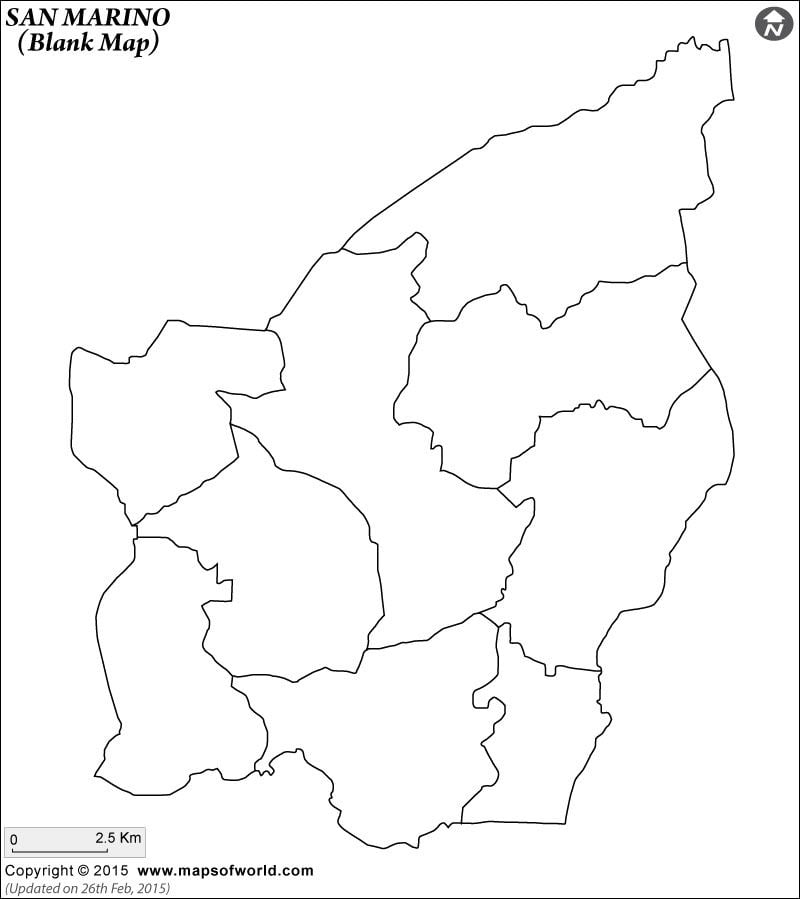 San Marino Outline Map