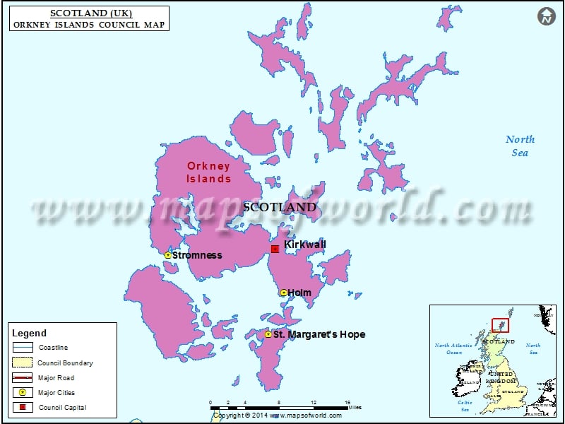 Orkney Islands Scotland Map