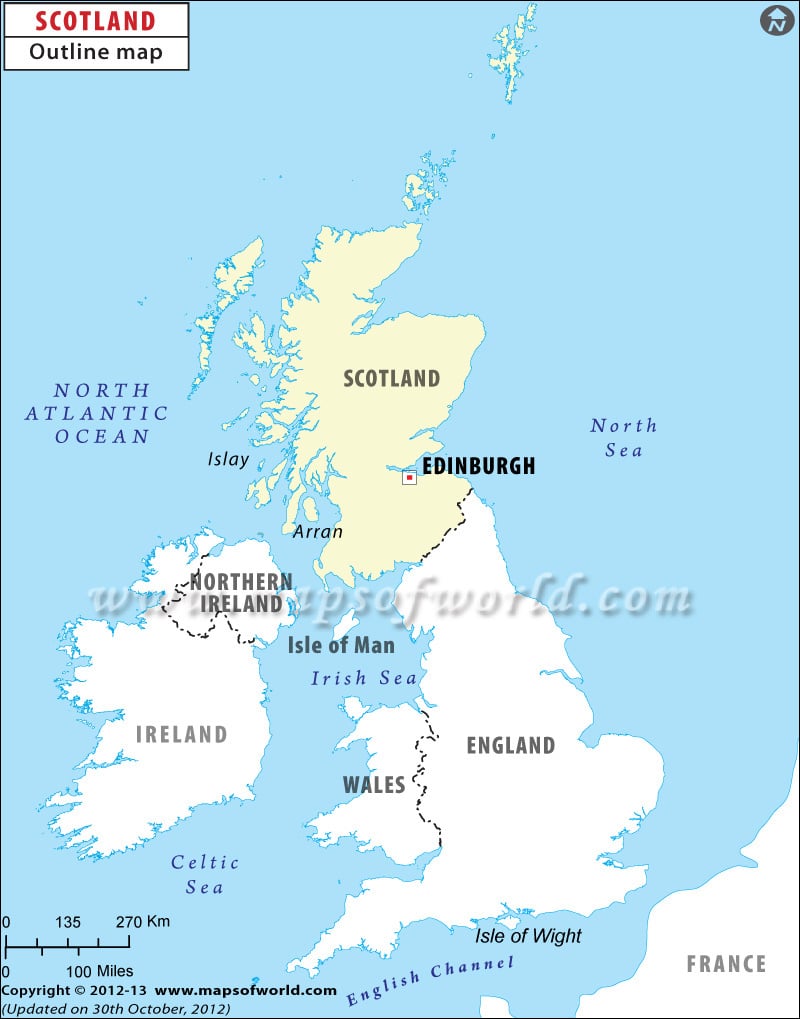 Scotland Map Outline