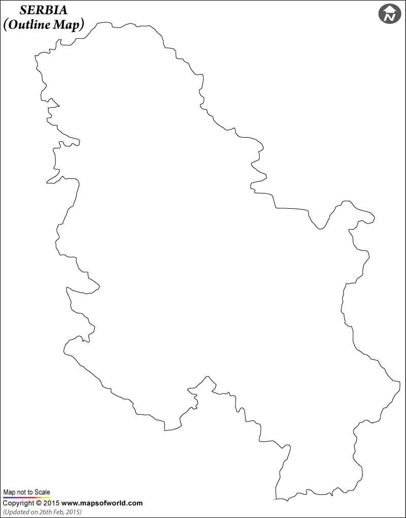 Serbia Map Outline