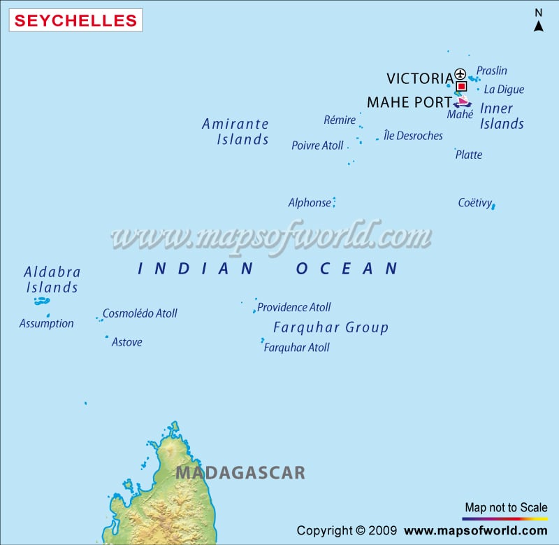Seychelles Africa Map
