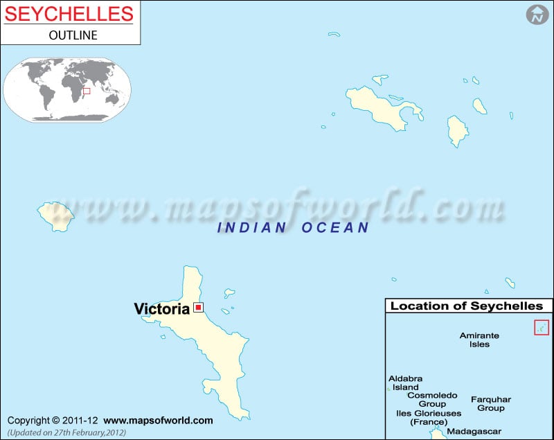 Seychelles Map Outline